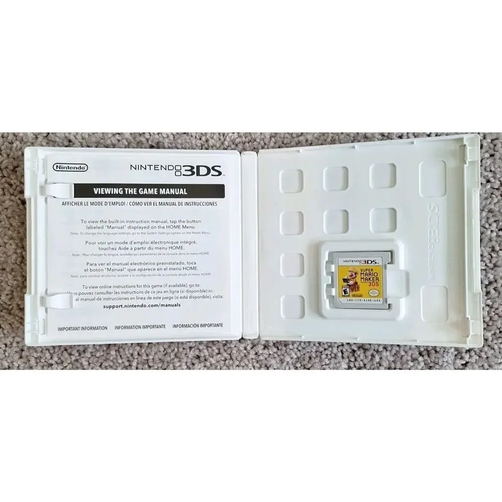 Nintendo Super Mario Maker Nintendo 3DS 2016 Complete Case Cartridge. Tested.